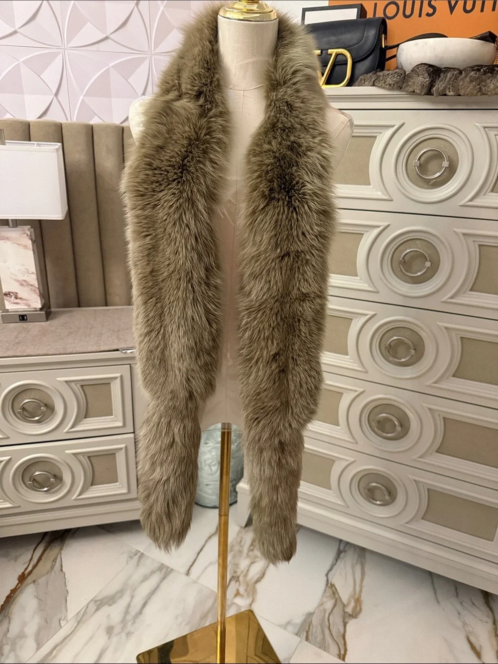 Real Fox fur long scarf